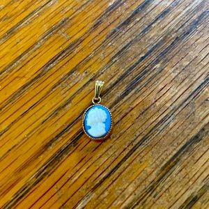 14k Gold Brooch Inspired Small Pendant